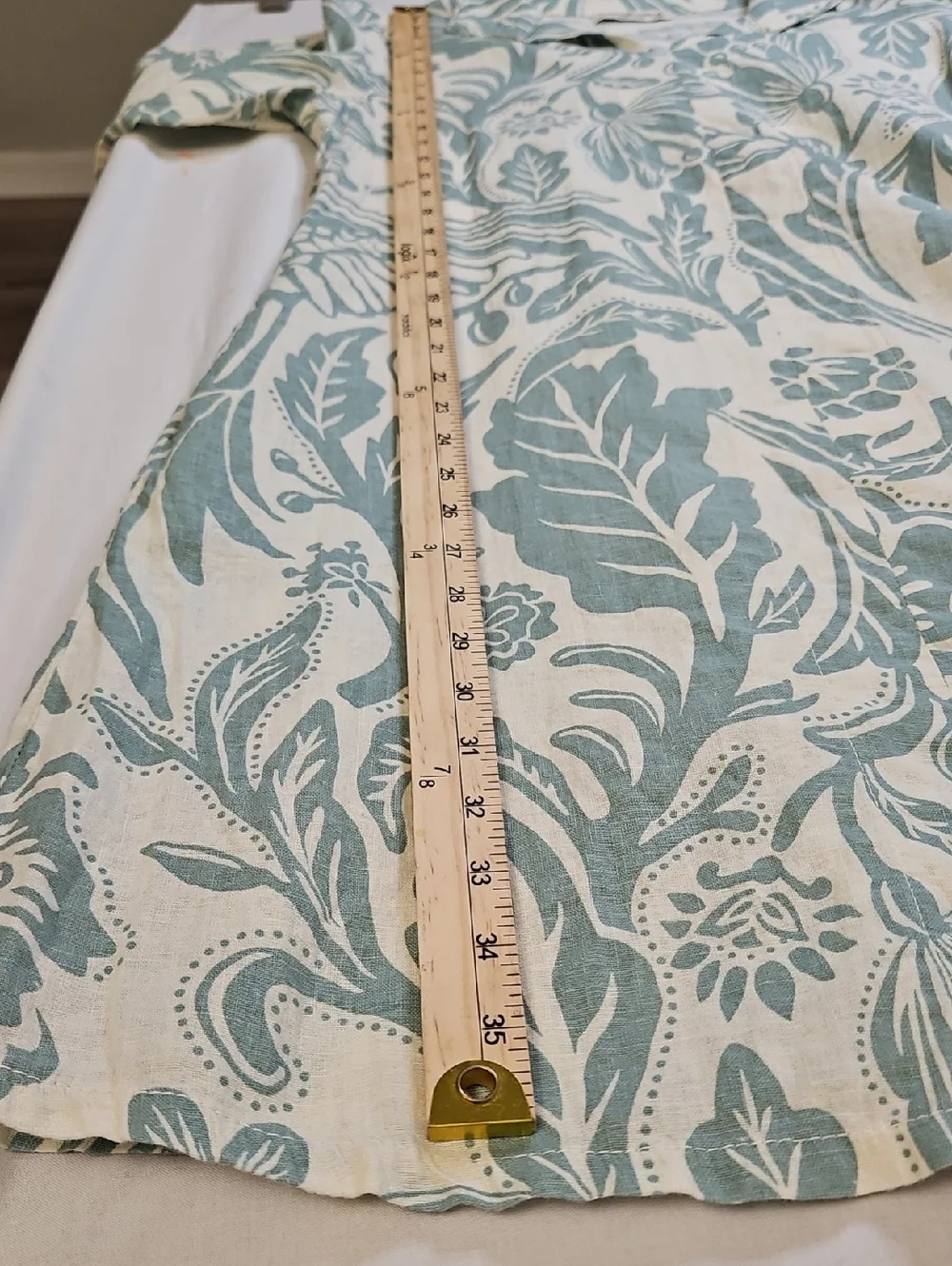 Terzo Millennio Linen Blend Floral Tunic Dress, Size Medium, Made In Italy